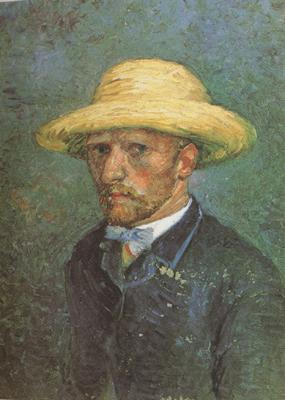 Vincent Van Gogh Self-Portrait with Straw Hat (nn04) Norge oil painting art